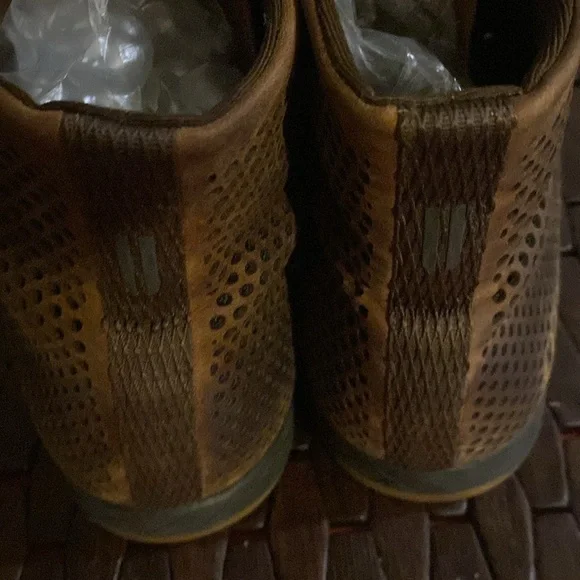 NOBULL High Top Brown Coffee Perforated LeatherTrainer  display picture 1